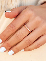 PURA VIDA MINI PEARL PAVE RING - CLEARANCE