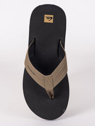 MENS QUIKSILVER MONKEY WRENCH TAN SOLID SANDALS - CLEARANCE