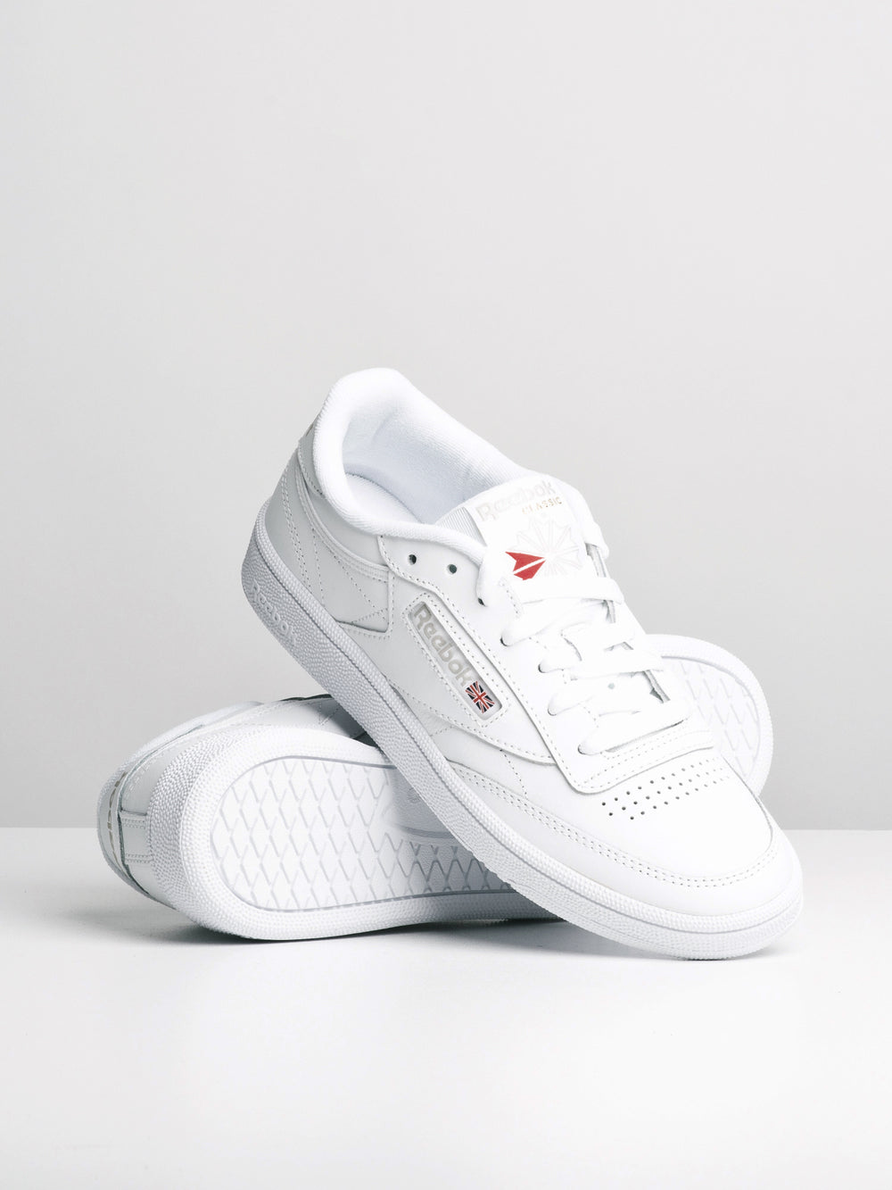 WOMENS REEBOK CLUB C 85 WHITE/GREY SNEAKER - CLEARANCE