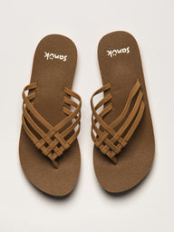 WOMENS SANUK YOGA SANDY II SANDALS - TOBACCO BROWN
