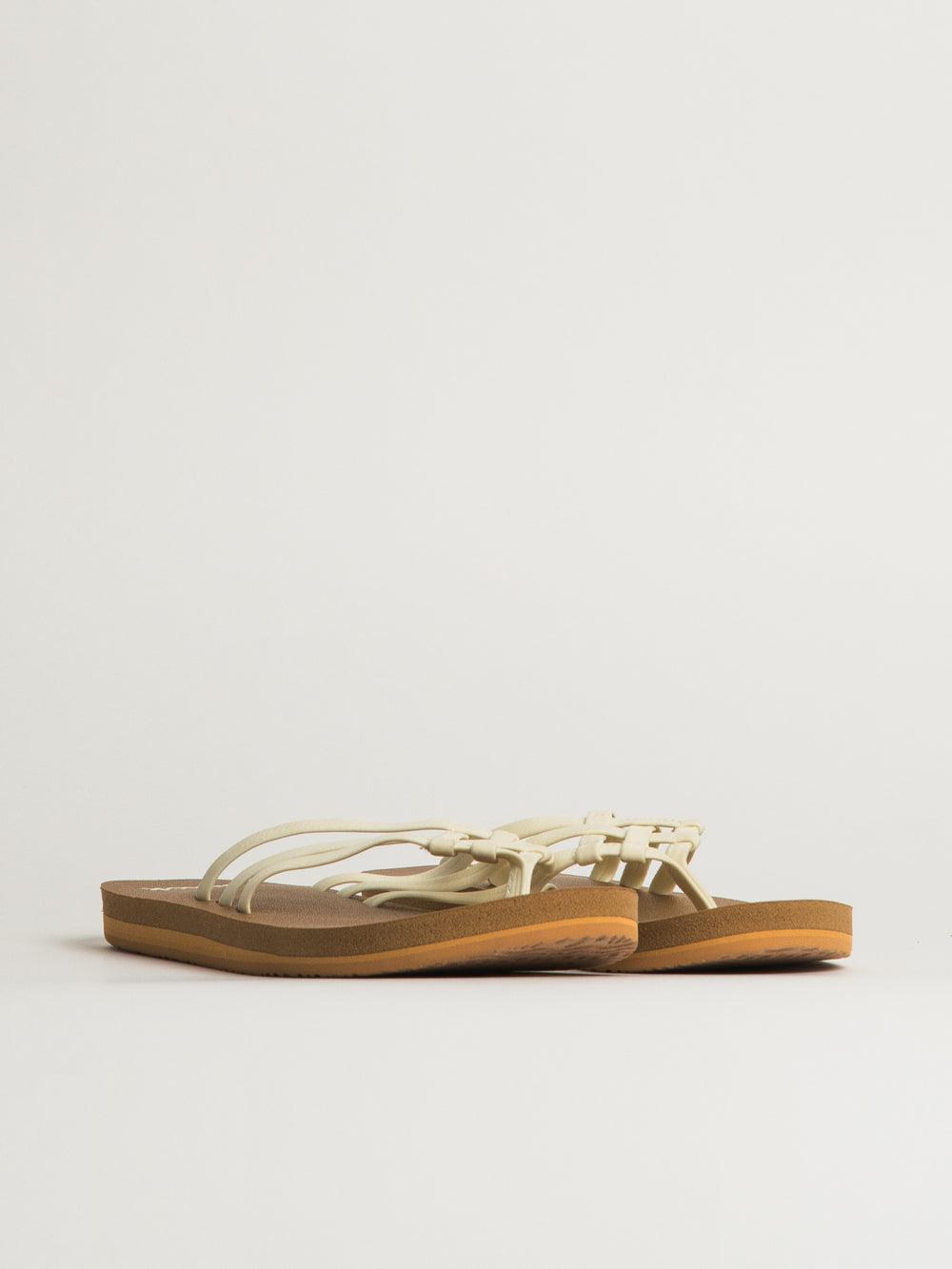 WOMENS SANUK YOGA SANDY II SANDALS - TAN/WHITE