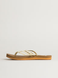 WOMENS SANUK YOGA SANDY II SANDALS - TAN/WHITE