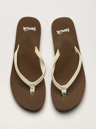 WOMENS SANUK YOGA JOY II SANDALS - WHITE