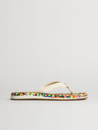 WOMENS SANUK BUBBLECUSH SANDALS - RAINBOW CONFETTI
