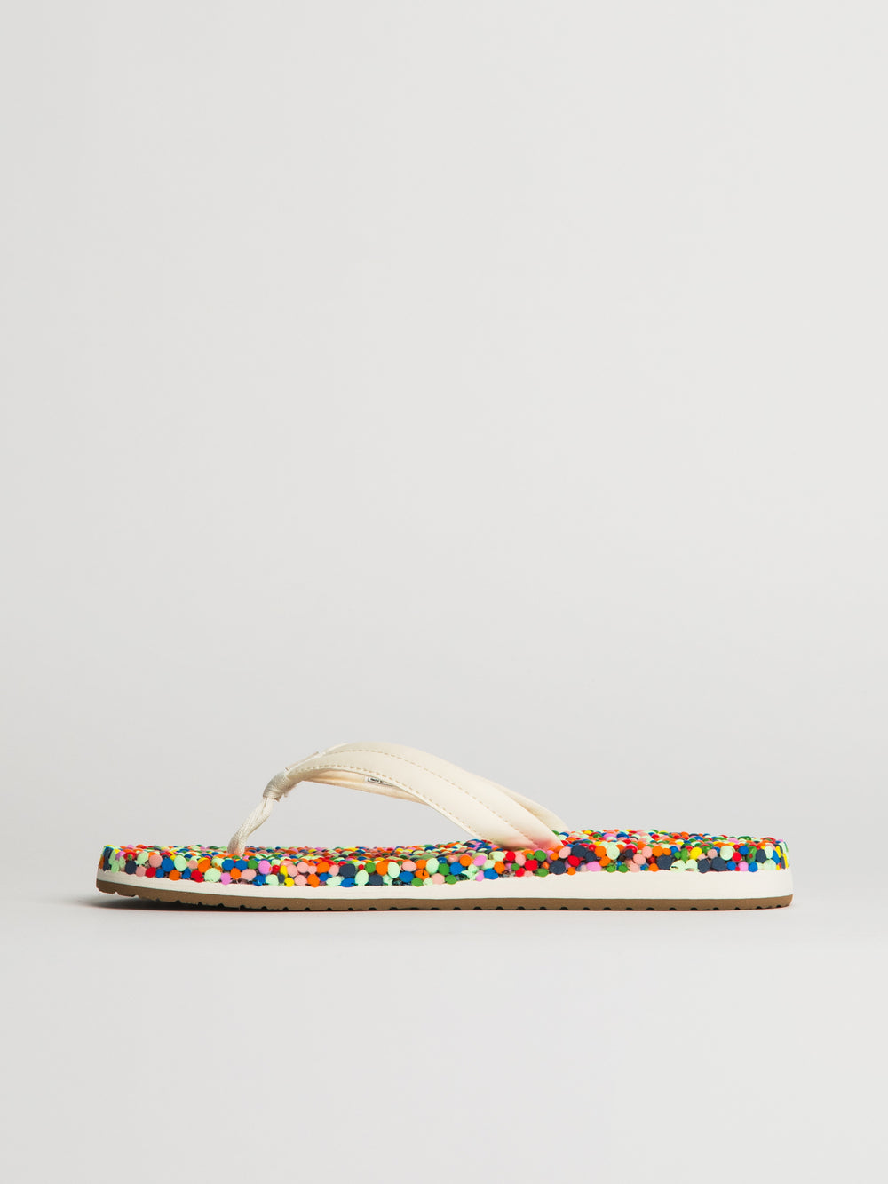 WOMENS SANUK BUBBLECUSH SANDALS - RAINBOW CONFETTI