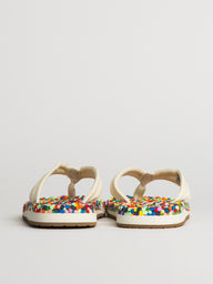WOMENS SANUK BUBBLECUSH SANDALS - RAINBOW CONFETTI
