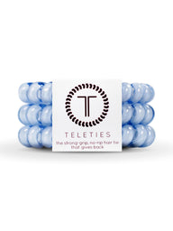 TELETIES HAIR TIE LARGE - WASHED DENIM