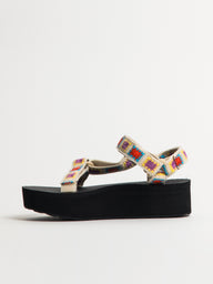 WOMENS TEVA FLATFORM UNIVERSAL CROCHET SANDALS - CLEARANCE