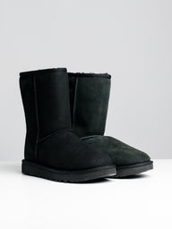 WOMENS UGG CLASSIC SHORT II BOOTS - BLACK