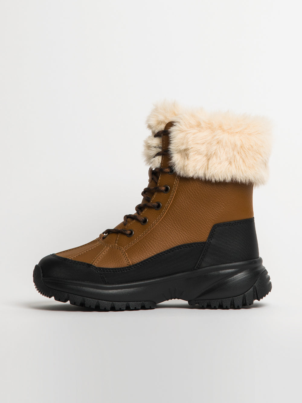 WOMENS UGG YOSE FLUFF BOOT - BROWN
