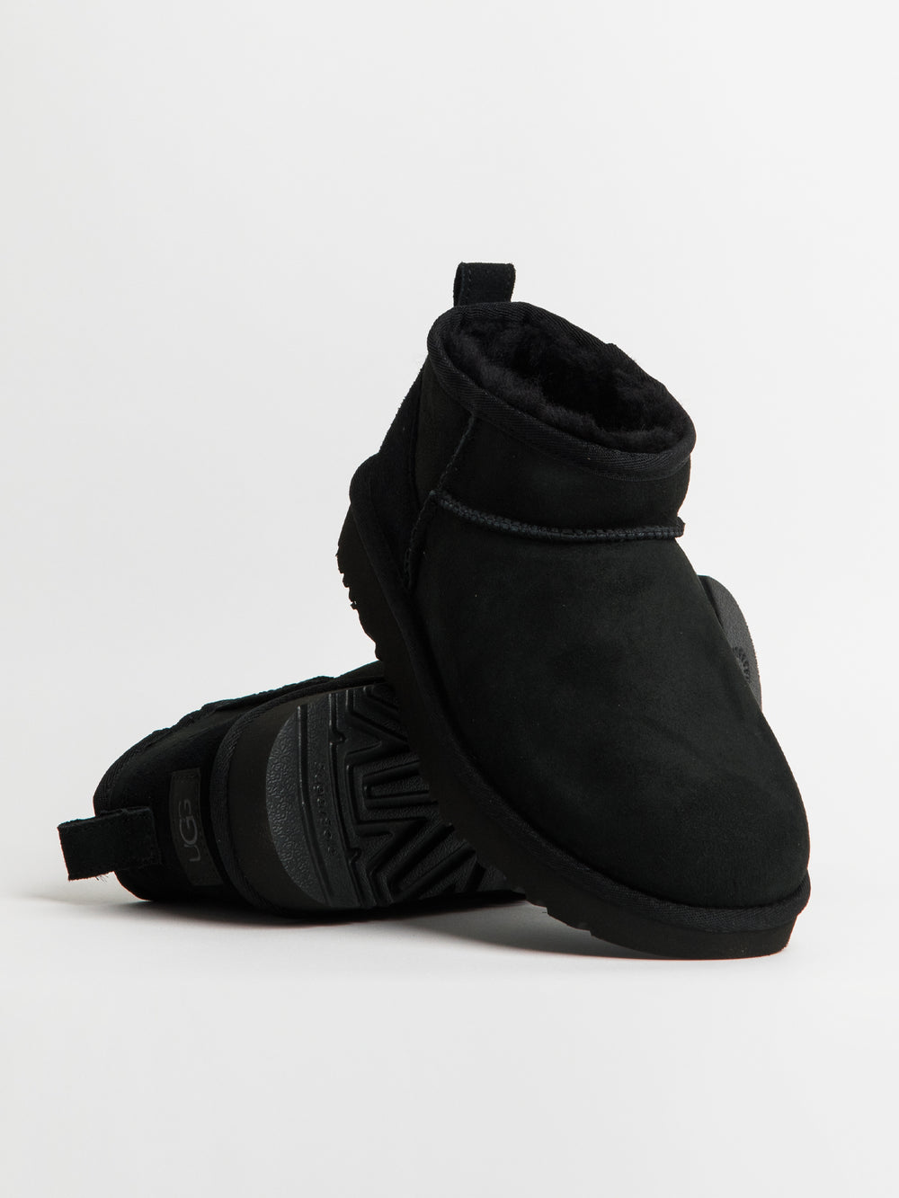 WOMENS UGG CLASSIC ULTRA MINI BOOT - BLACK - CLEARANCE