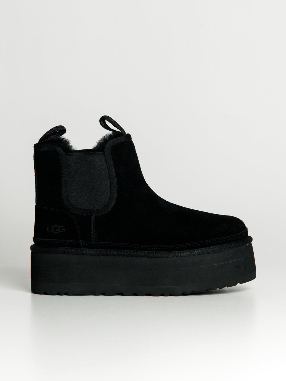 WOMENS UGG NEUMEL PLATFORM CHELSEA BOOT - BLACK - CLEARANCE