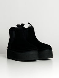 WOMENS UGG NEUMEL PLATFORM CHELSEA BOOT - BLACK - CLEARANCE