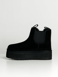 WOMENS UGG NEUMEL PLATFORM CHELSEA BOOT - BLACK - CLEARANCE