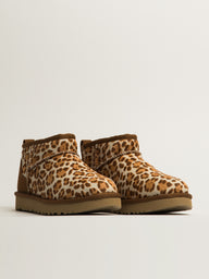 WOMENS UGG CLASSIC ULTRA MINI PLAINS - LEOPARD