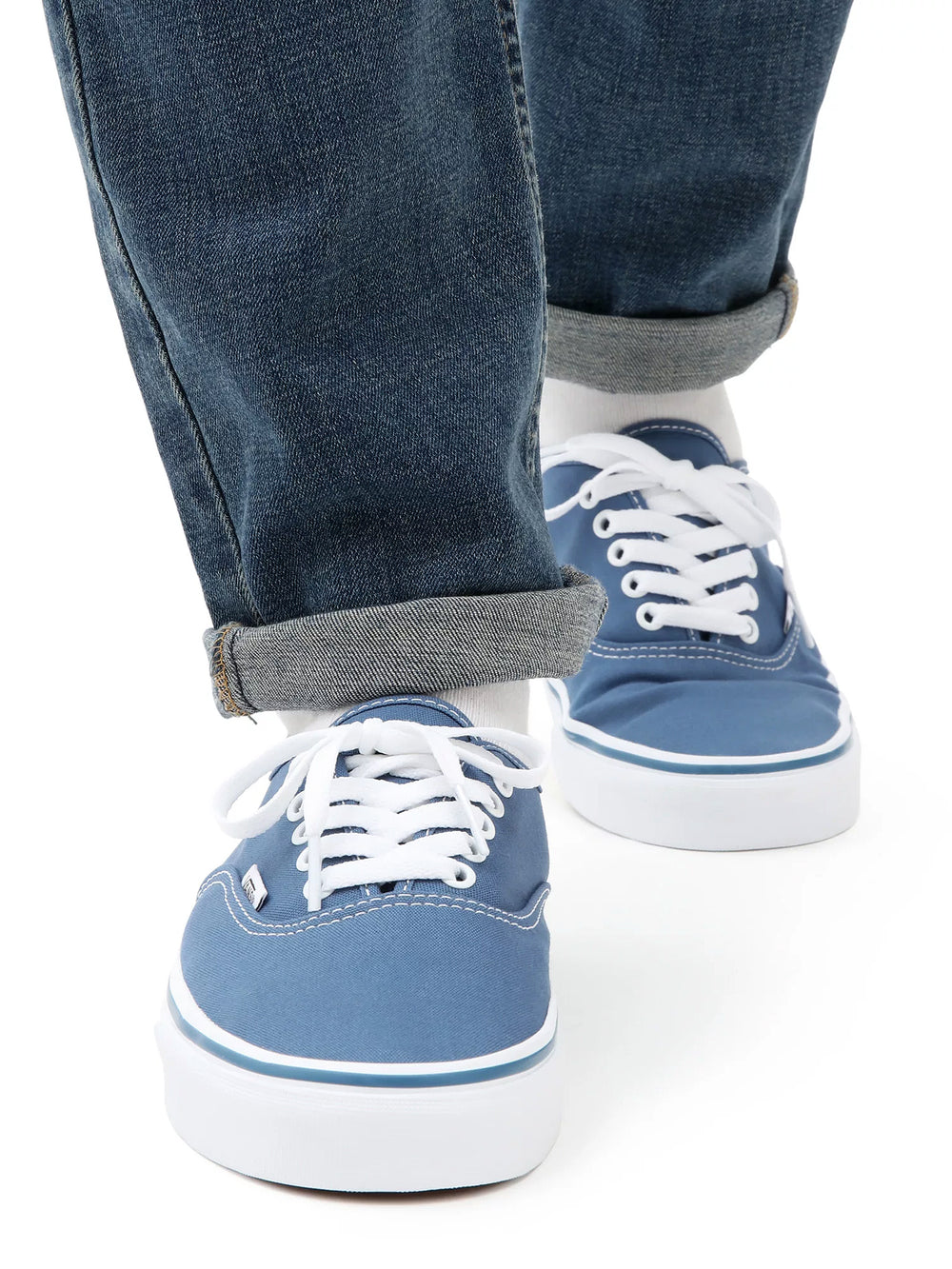 MENS VANS AUTHENTIC NAVY CANVAS SHOES - CLEARANCE
