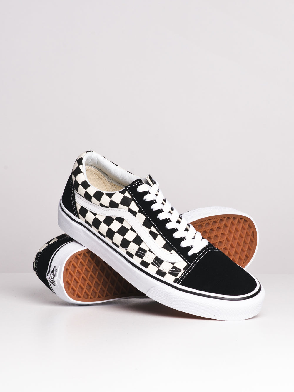 MENS VANS OLD SKOOL PRIMARY CHECKER CANVAS SNEAKER - CLEARANCE