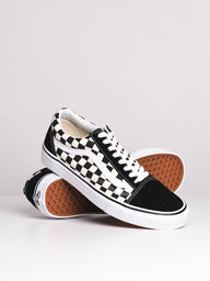 MENS VANS OLD SKOOL PRIMARY CHECKER CANVAS SNEAKER - CLEARANCE