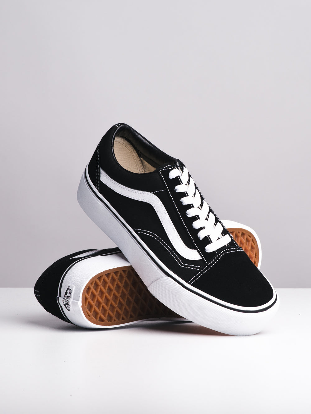 WOMENS VANS OLD SKOOL PLATFORM CANVAS SHOES - CLEARANCE