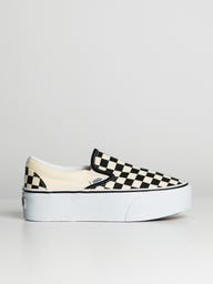 WOMENS VANS CLASSIC SLIP ON STACKFORM - CHECKER - CLEARANCE