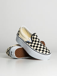 WOMENS VANS CLASSIC SLIP ON STACKFORM - CHECKER - CLEARANCE