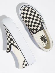 WOMENS VANS CLASSIC SLIP ON STACKFORM - CHECKER - CLEARANCE