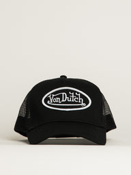VON DUTCH STAPLE TRUCKER HAT - BLACK