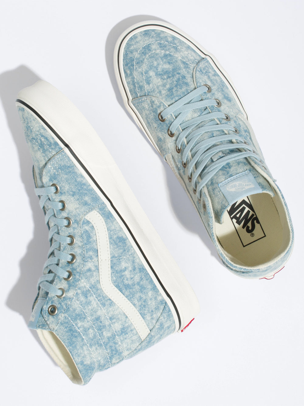 WOMENS VANS SK8 HI TAPERED DENIM SNEAKER - CLEARANCE